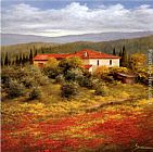 Landscape with Poppies II by Heinz Scholnhammer